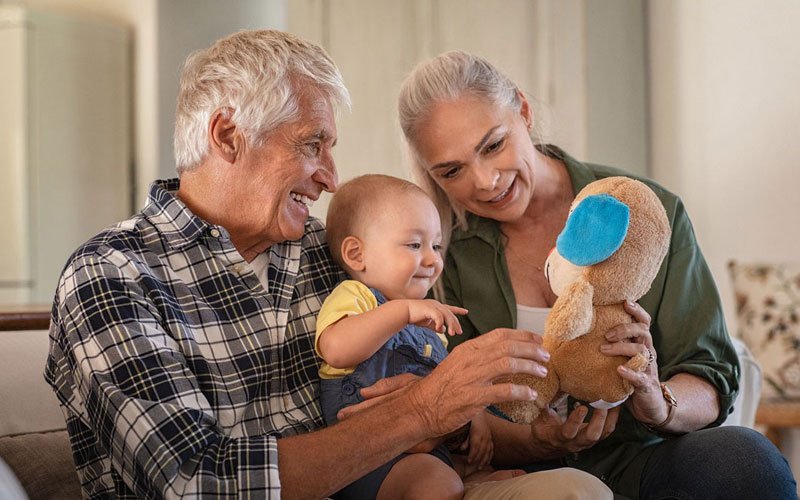 Grandparents taking care of children