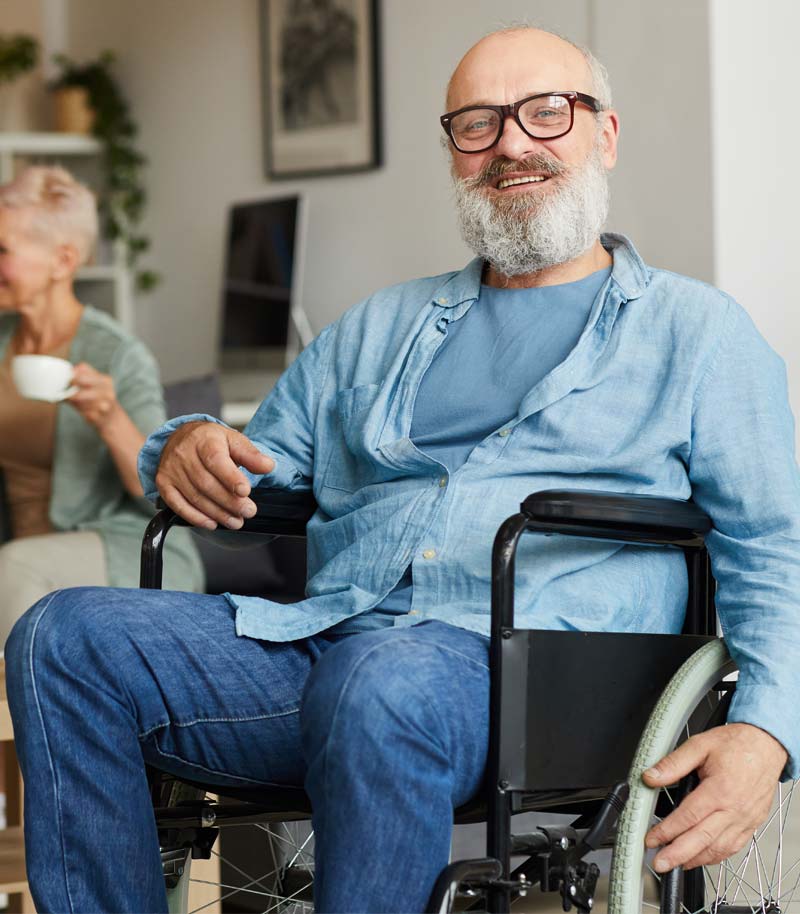 Old Man on wheelchair